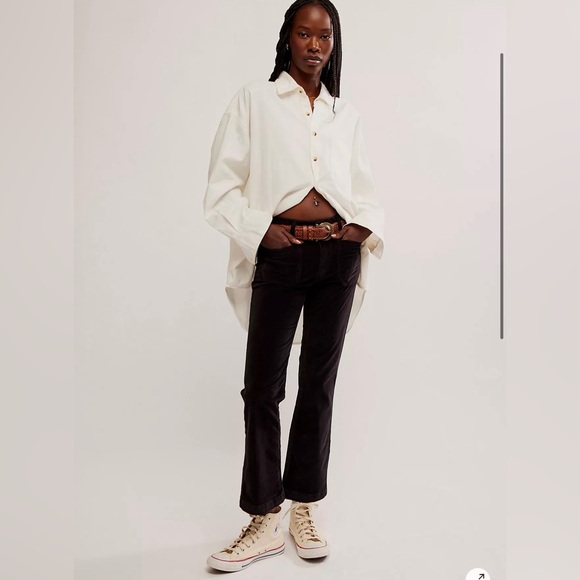 Free People Pants - Free People High Time Velvet Kick Flare Pants
